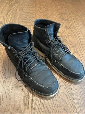 Danner Bull Run Moc Toe 6” Black Steel Toe Boots